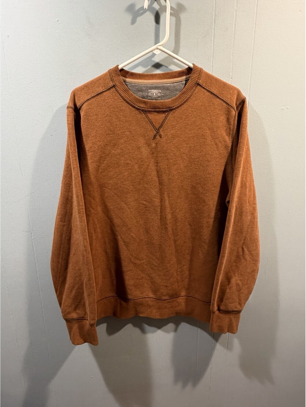 Mens G.H. Bass & Co Crewneck Sweatshirt Size Large Brown